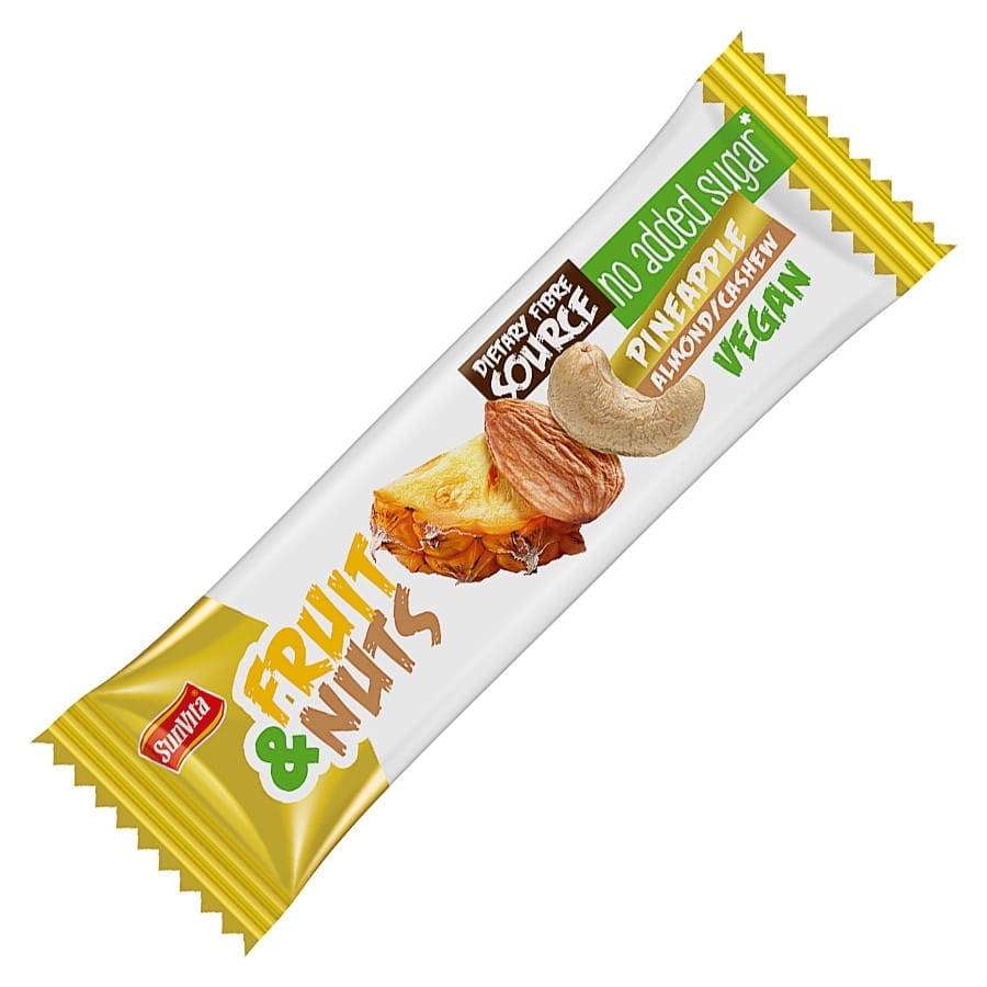 Barre aux fruits et noix "ananas" sans sucre ajouté 30g SUNVITA