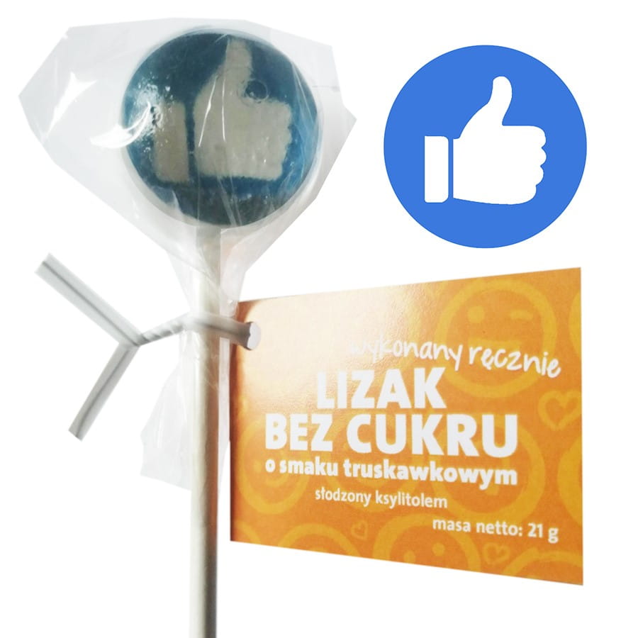 Sucette "like" à la fraise, artisanale sans sucre ajouté 21g STEWIARNIA