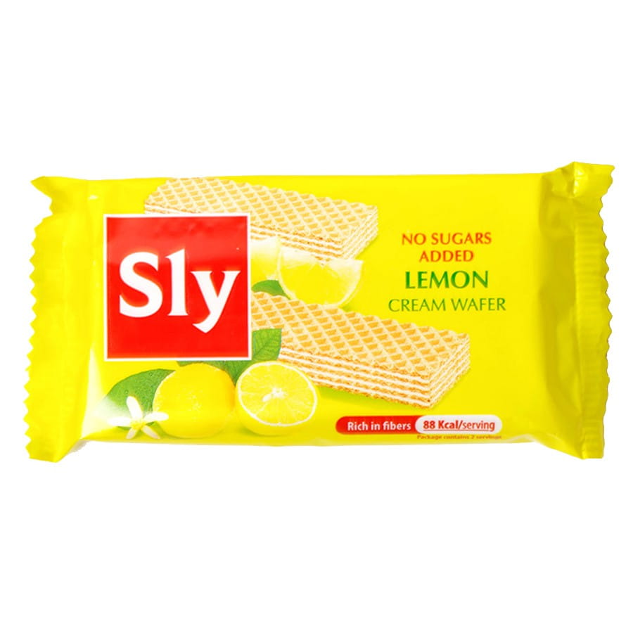 Gaufrettes crème citron sans sucre ajouté 40g SLY NUTRITIA