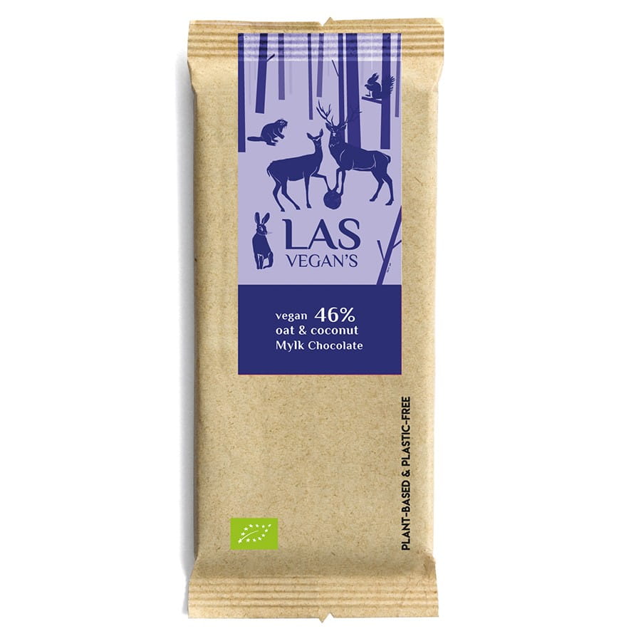 Chocolat avoine végétalien - noix de coco 46% 50g LAS VEGANS