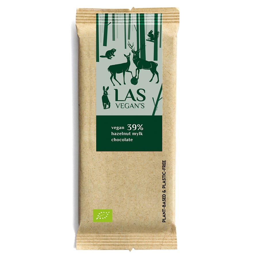 Chocolat végétalien aux noisettes 39% 50g LAS VEGANS