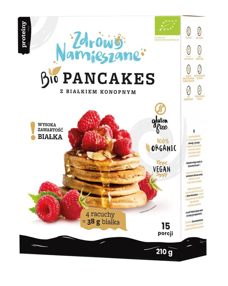 Mélange de protéines de chanvre BIO pour pancakes 210 g - HEALTHY MIXED