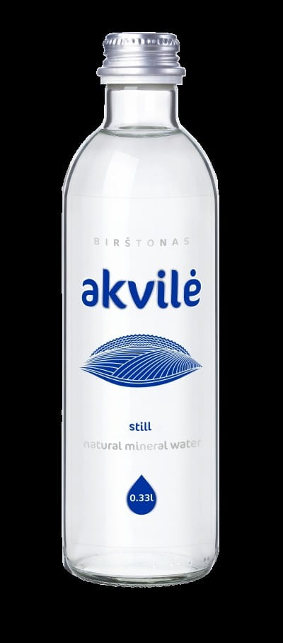 Eau minérale plate 330 ml (verre) - AKVILE