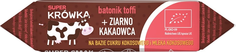 Barre caramel aux fèves de cacao sans gluten 30g SUPER Fudge