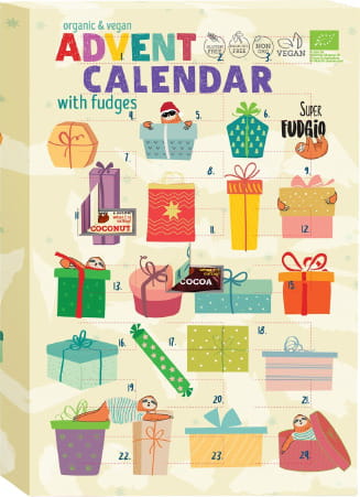 Calendrier de l'avent aux fudges vegan BIO 260g SUPER FUDGIO