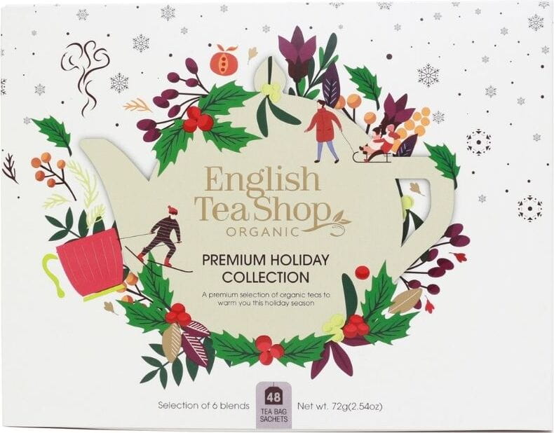 Une collection de thés blancs de Noël 6 saveurs BIO - 48 infusettes ENGLISH TEA SHOP
