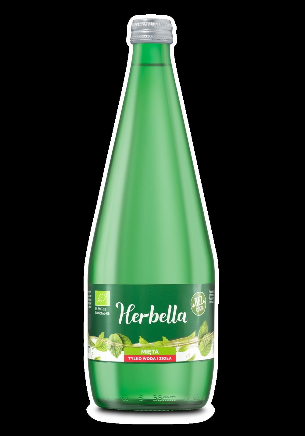 Eau pétillante, arôme menthe BIO 700 ml (verre) HERBELLA