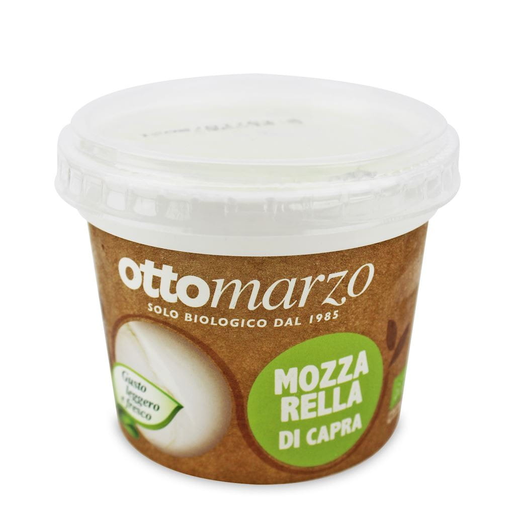 Vente mozzarella au lait de chèvre (1 boule dans une tasse) BIO 100 g - CA'VERDE OTTO MARZO