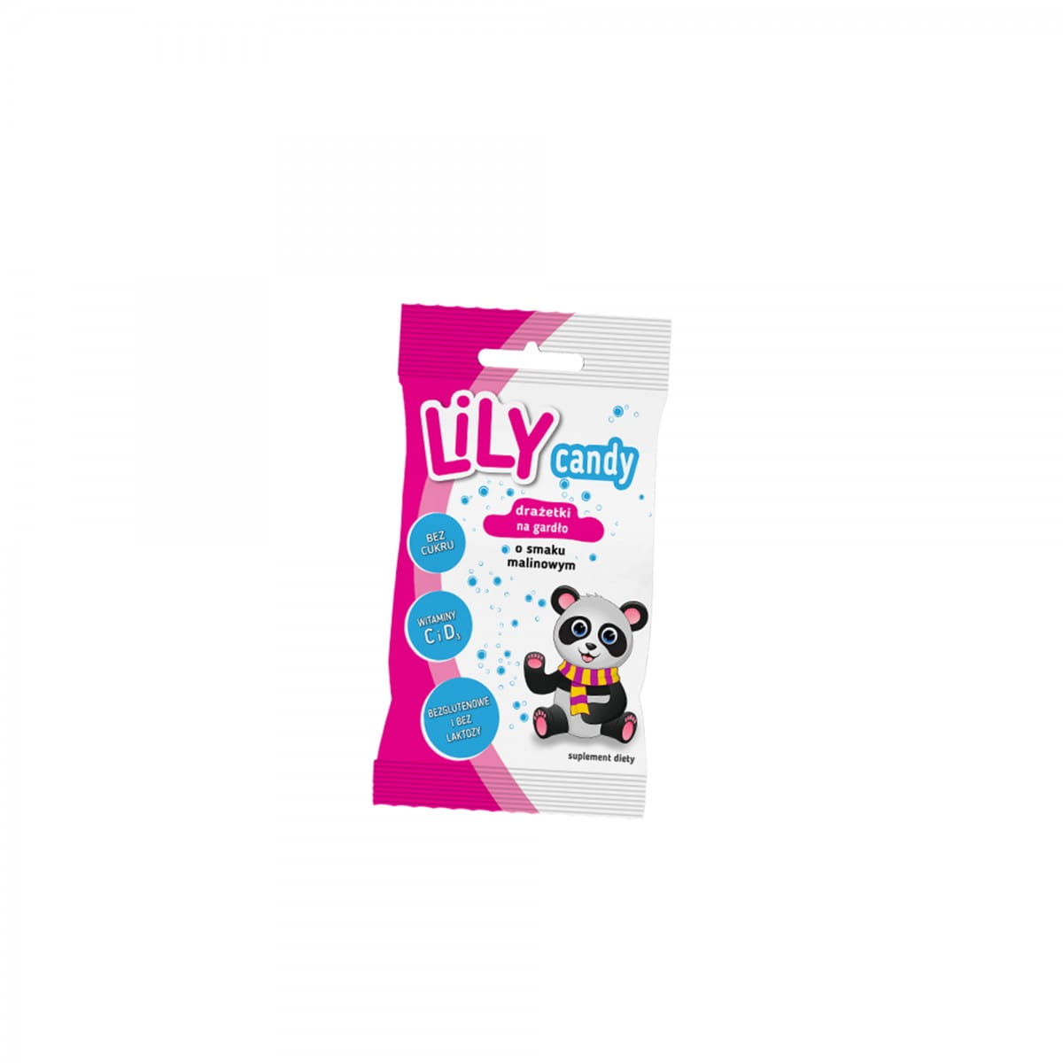 Dragées vitaminées saveur framboise pour la gorge 40 g - LILY CANDY