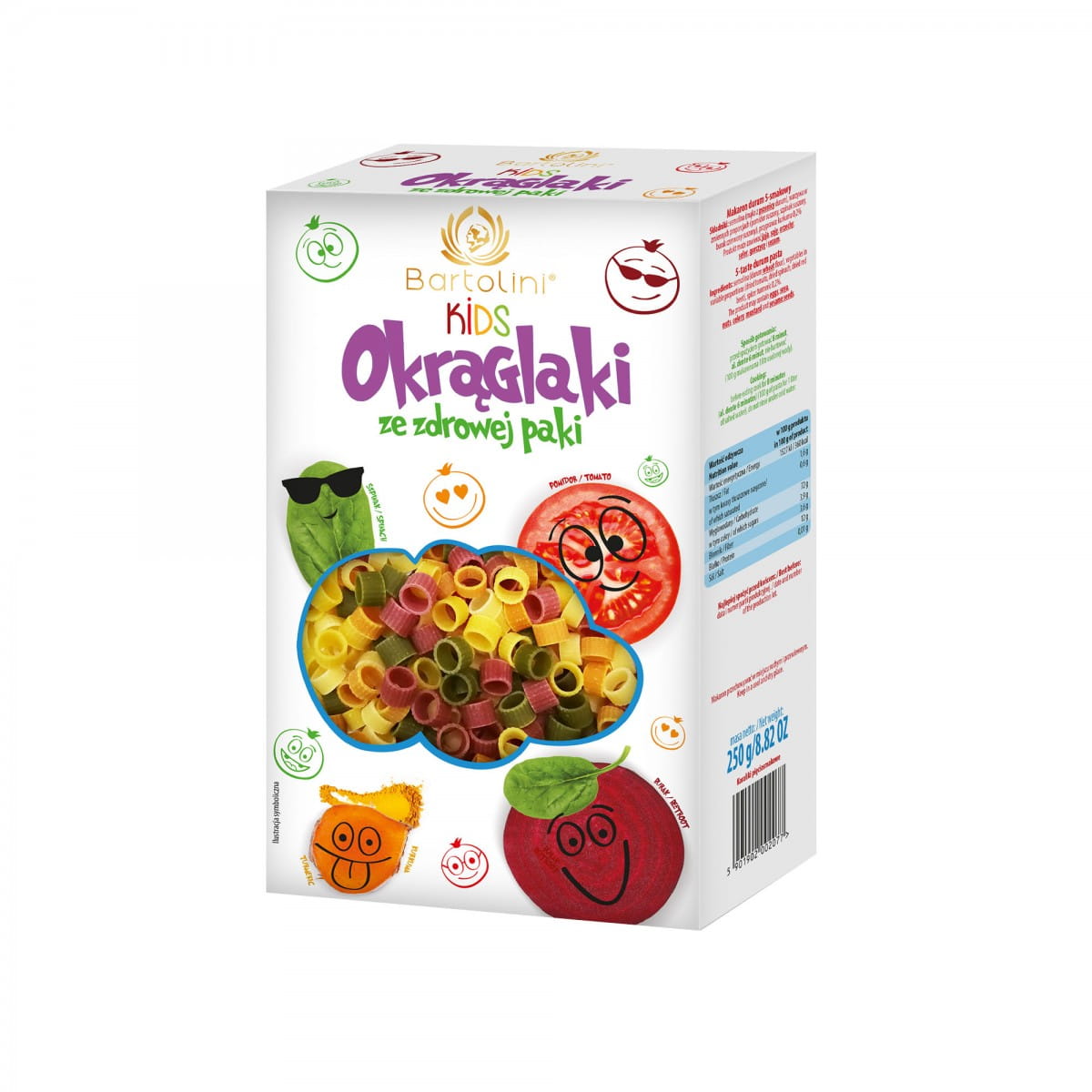 Bûches rondes pour enfants d'un emballage sain 250 g - BARTOLINI