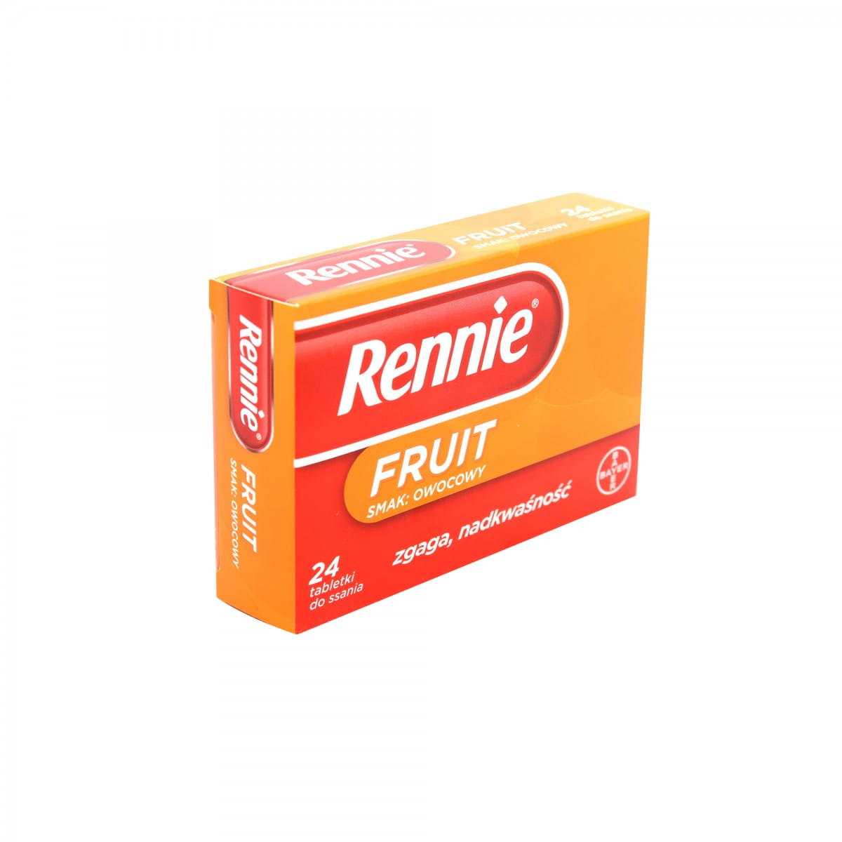 Rennie Fruity contre les brûlures d'estomac et l'indigestion 24 comprimés