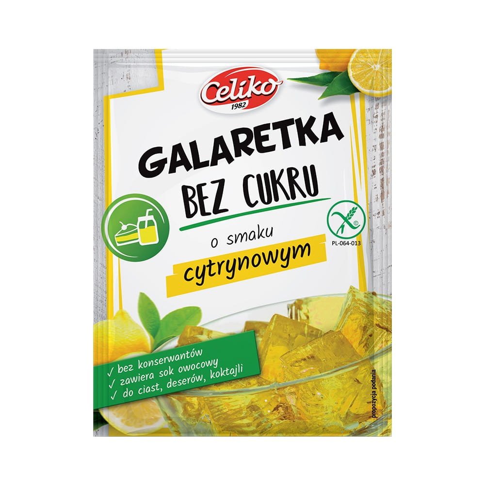 Gelée sans sucre saveur citron 14 g CELIKO