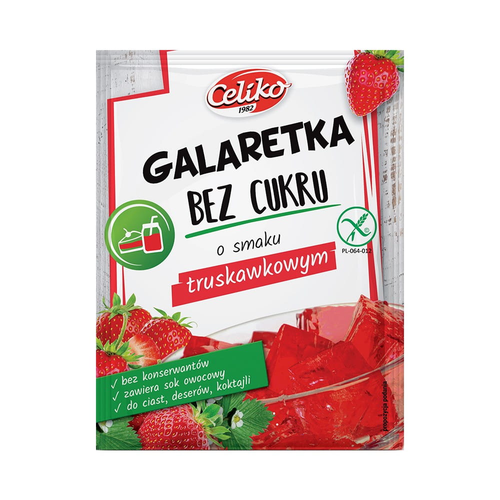 Gelée sans sucre saveur fraise 14 g CELIKO