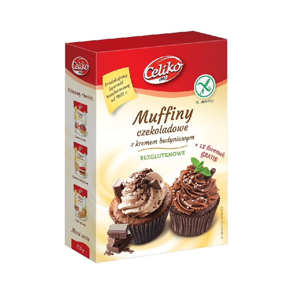 Muffins au chocolat à la crème pudding 310 g CELIKO