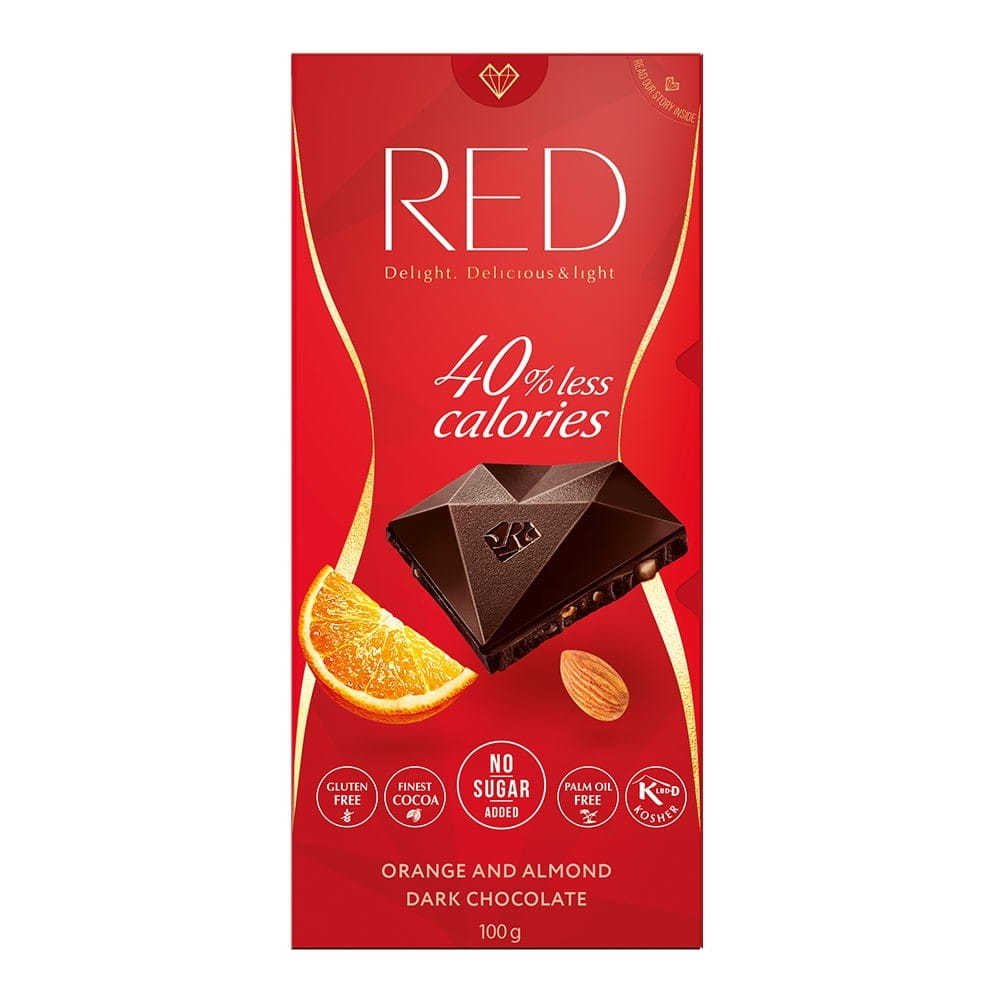 Chocolat noir sans sucre aux oranges 100 g