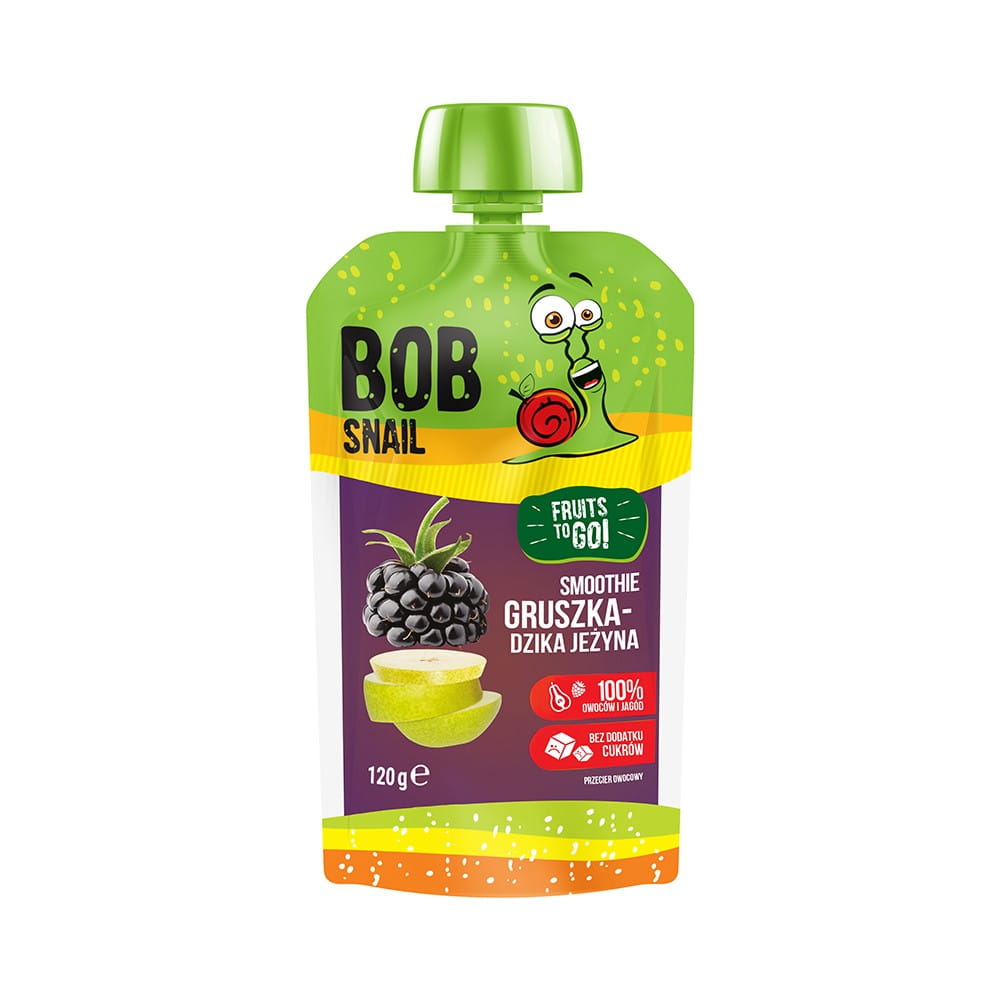 Collation smoothie poire et mûre sans sucre ajouté 120 ml BOB SNAIL