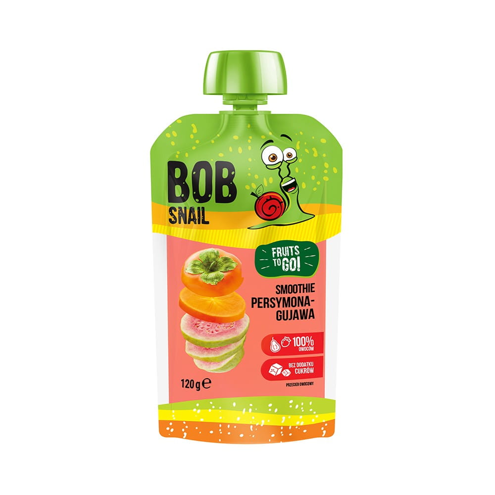 Smoothie snack kaki - goyave sans sucre ajouté 120 ml BOB SNAIL