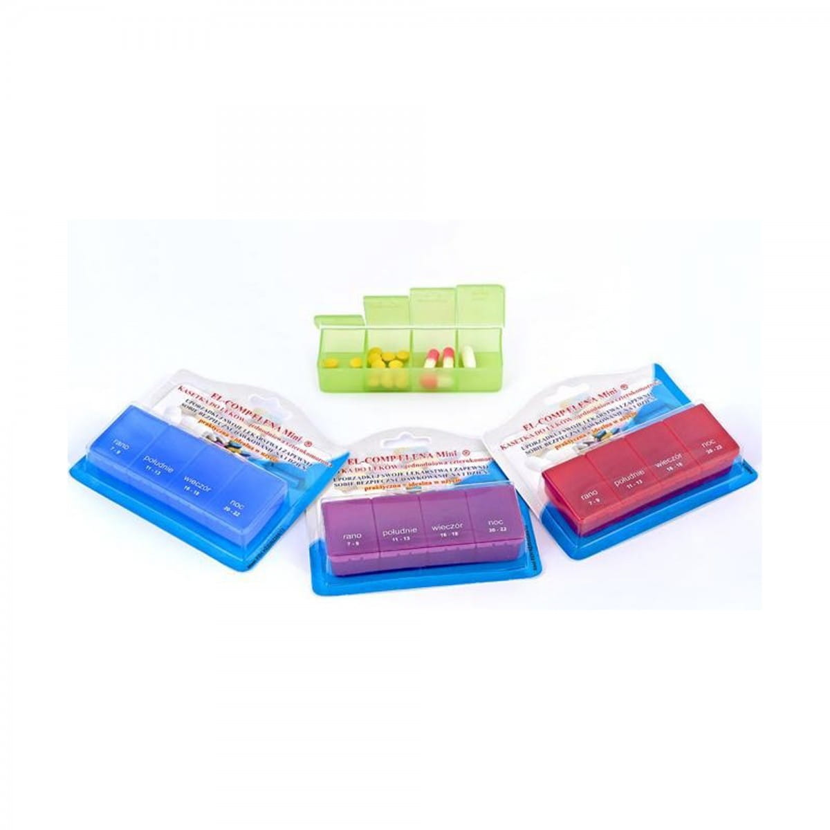 Boîte à comprimés d'un jour avec 4 compartiments