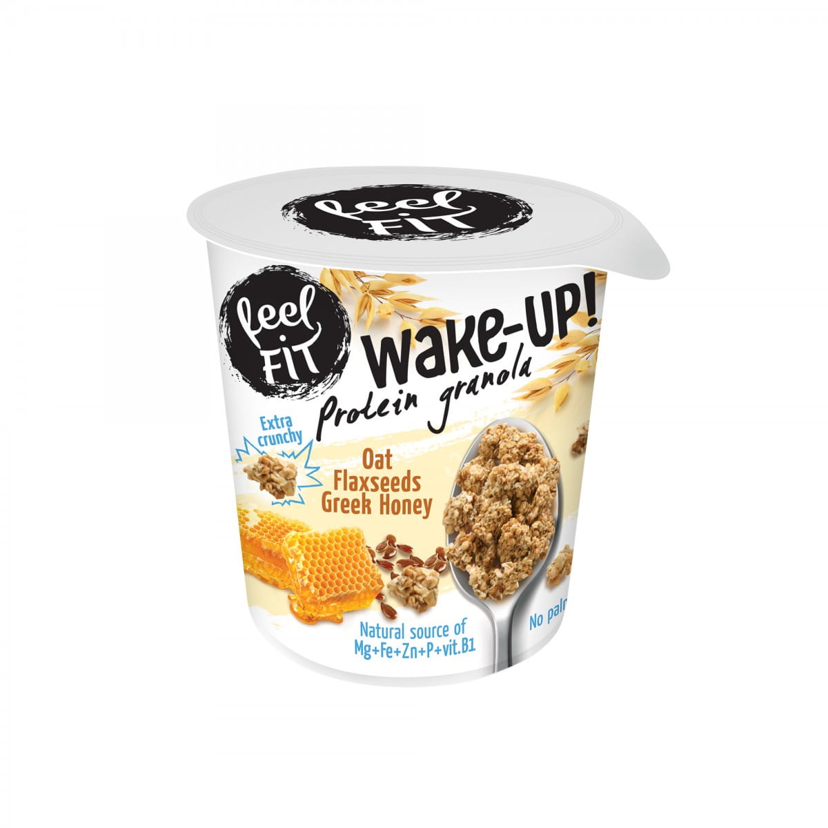 Granola protéiné avoine miel et flocons de lin 70 g FEELFIT