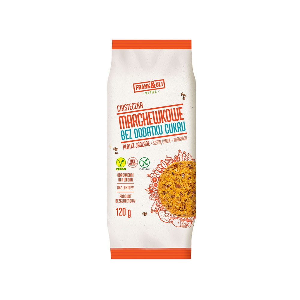 Biscuits millet et carottes sans gluten 120 g FRANK & OLI