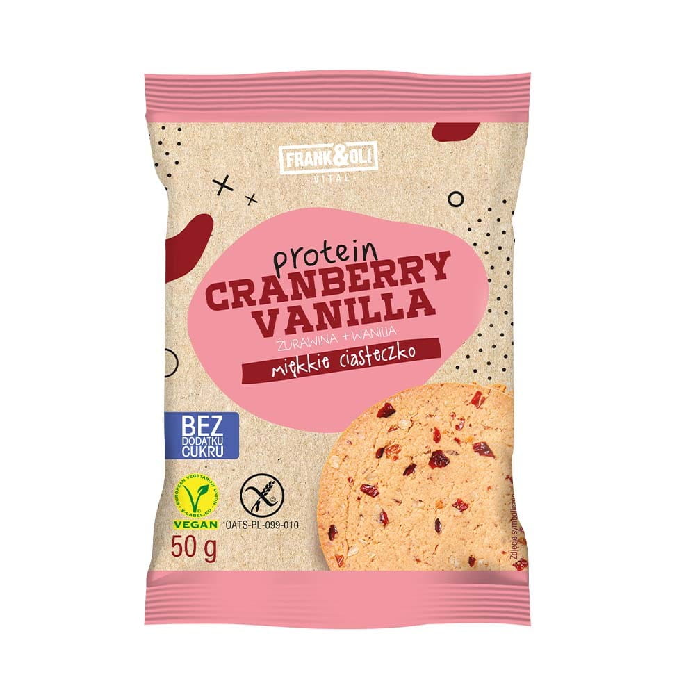 Biscuit protéiné canneberge et vanille 50 g