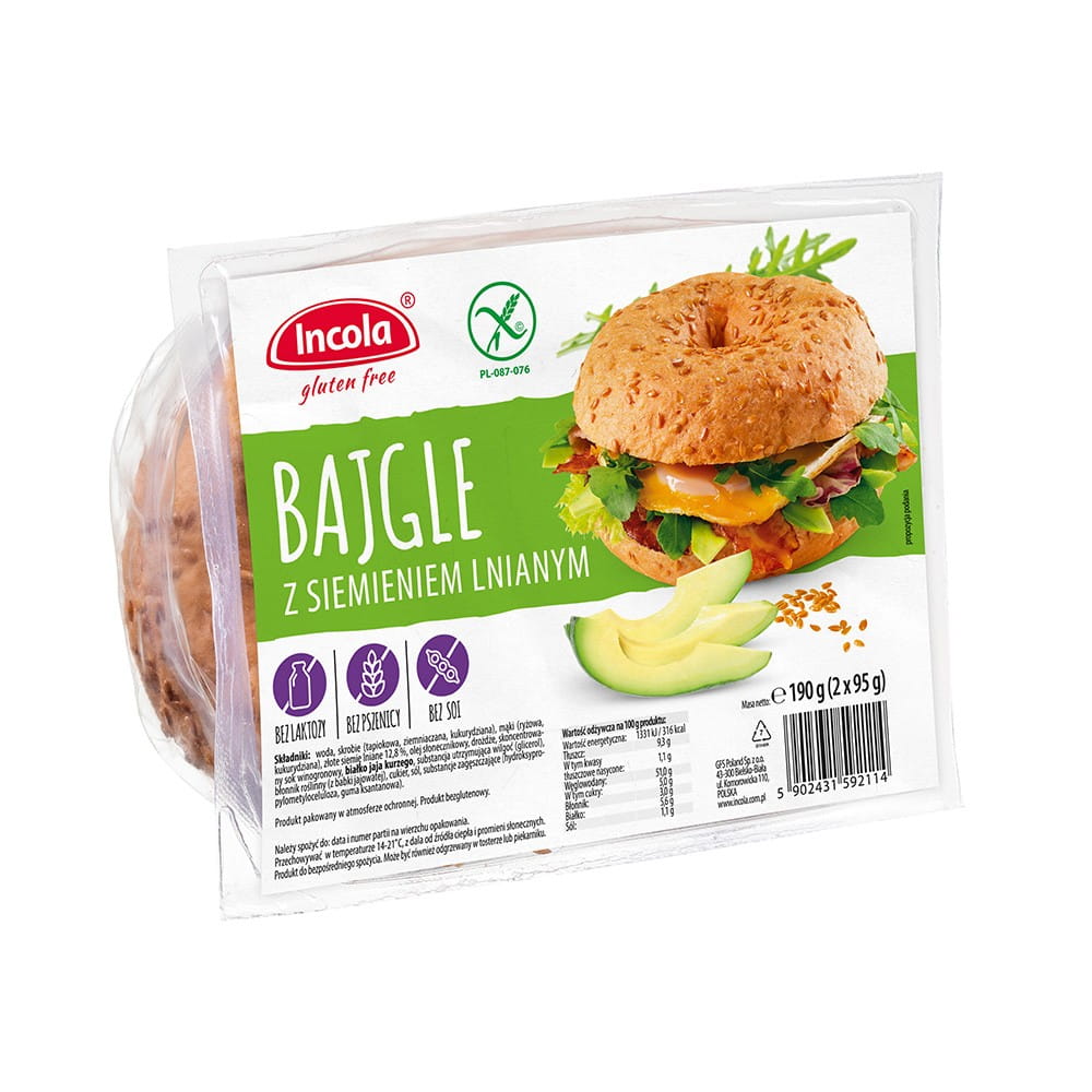 Bagels aux graines de lin sans gluten 190 g GFS POLAND