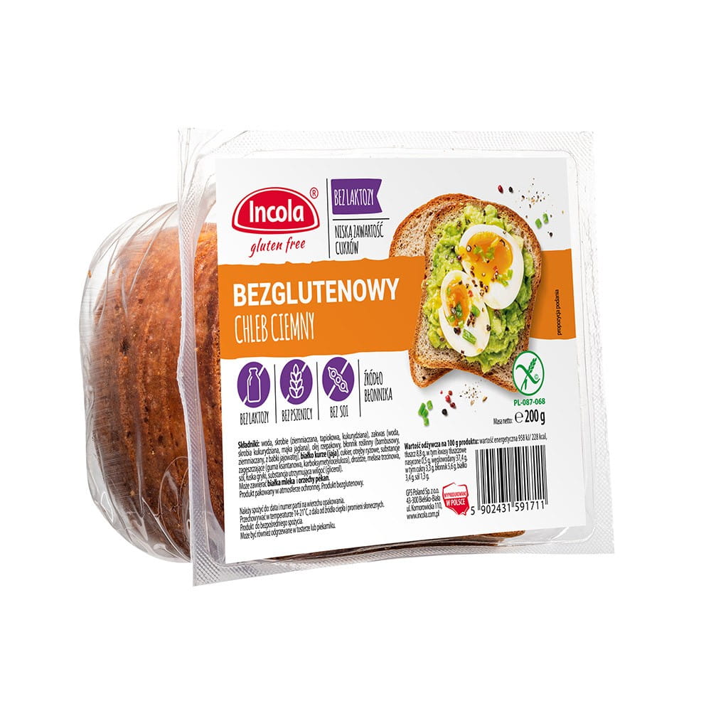 Pain noir sans gluten 200 g GFS POLAND
