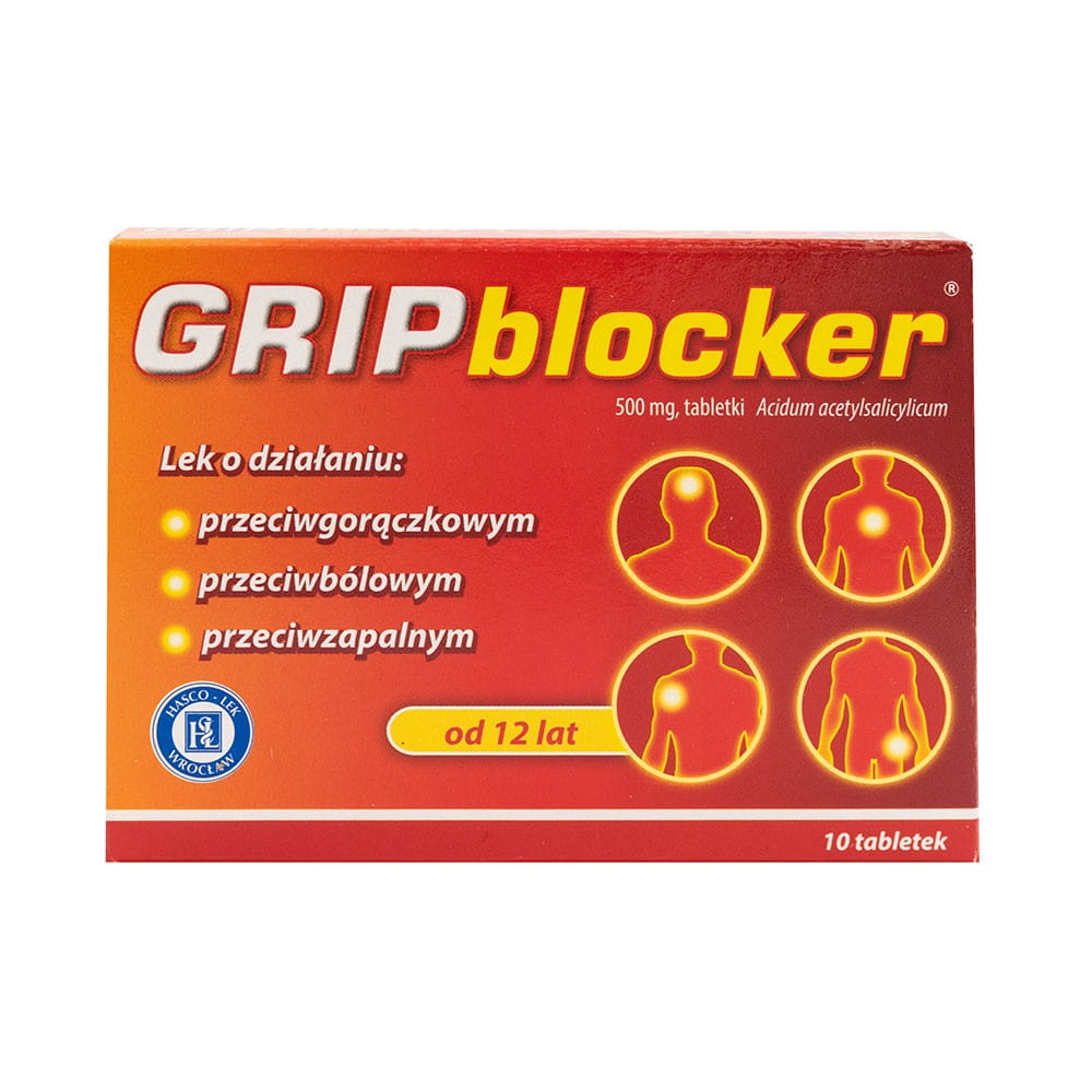 Gripblocker pour la douleur et la fièvre 10 comprimés HASCO-LEK