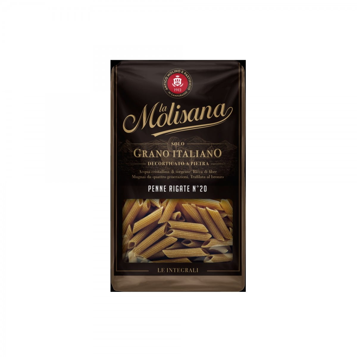 Penne rigate pâtes complètes n° 20 500 g LA MOLISANA