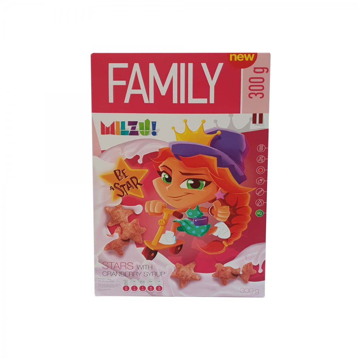 Céréales be a star cranberry stars 300 g MILZU