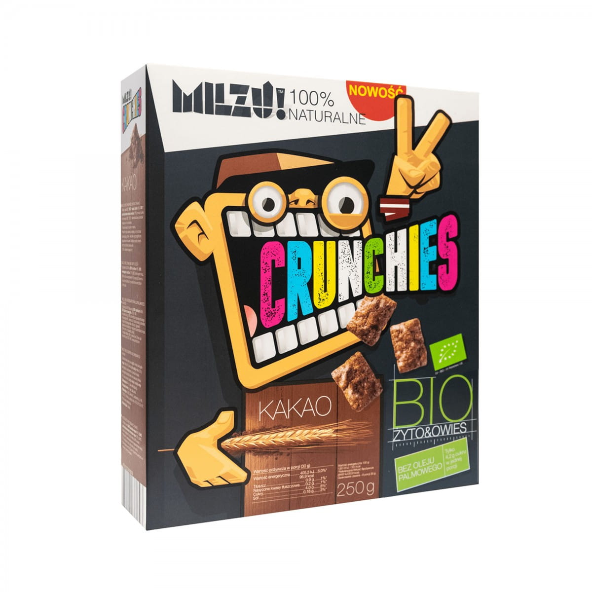 Croquants seigle avoine cacao BIO 250 g MILZU
