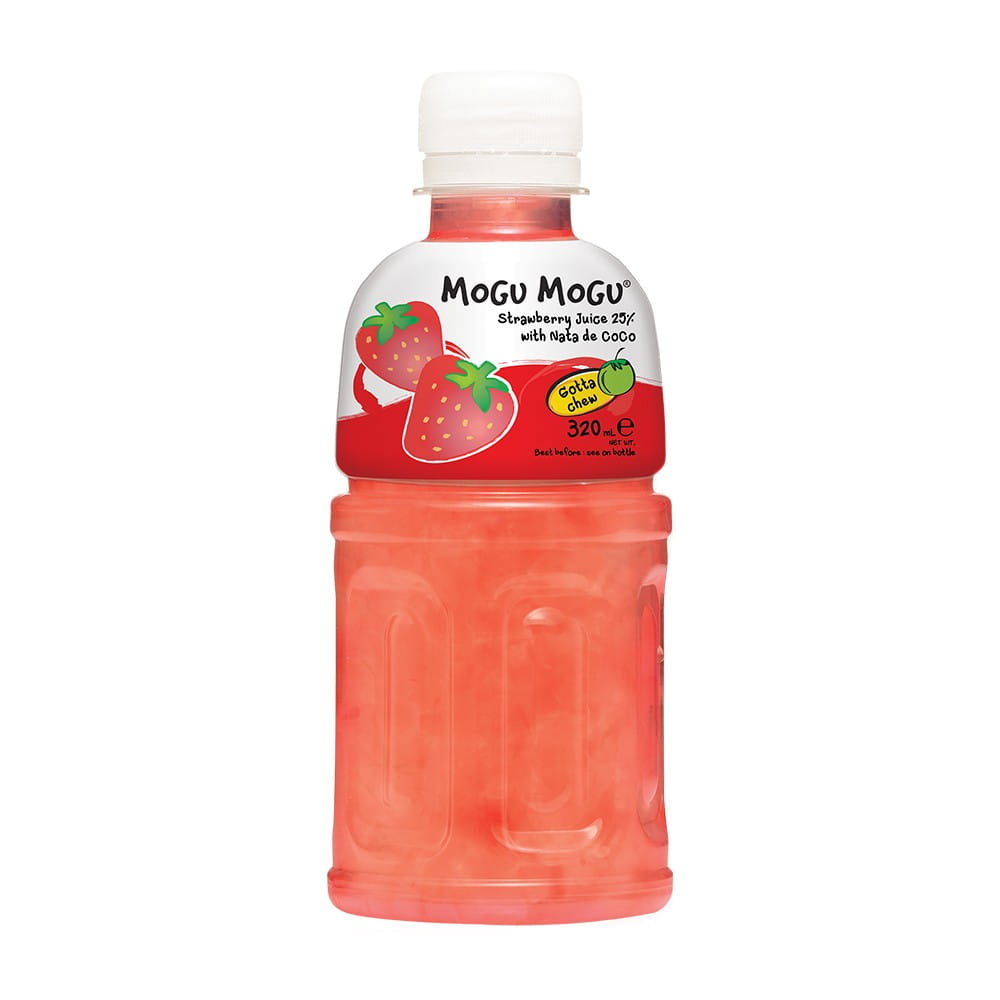 Boisson aromatisée à la fraise avec gelée de noix de coco 320 ml