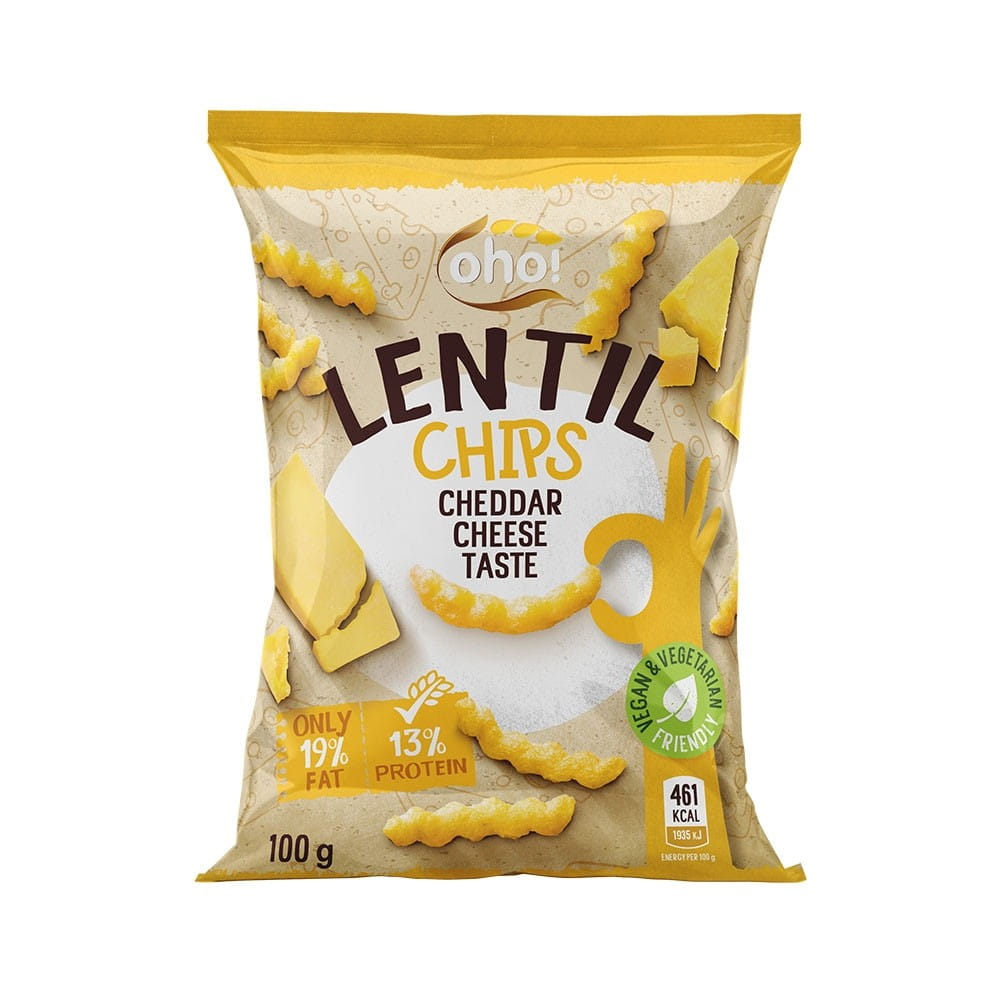 Chips de lentilles corail saveur cheddar 100 g