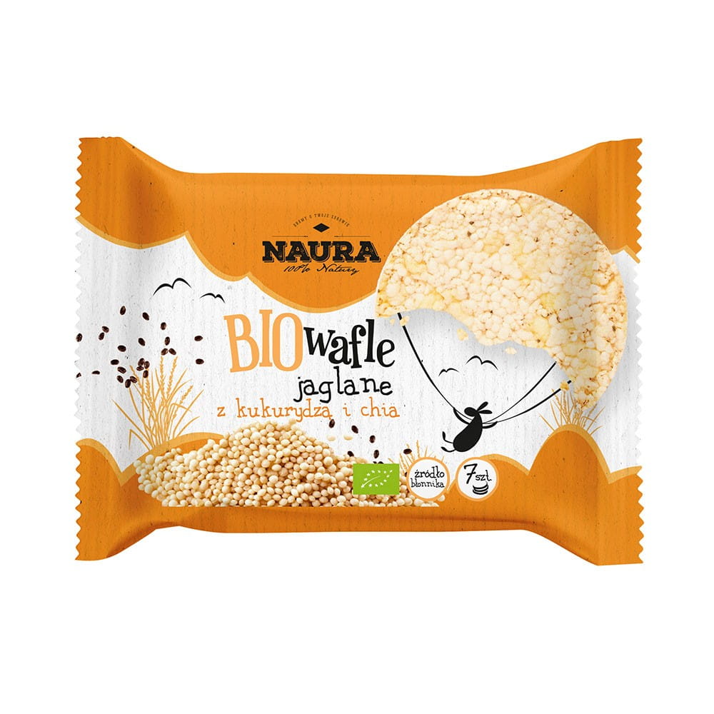 Gaufrettes de millet au maïs et chia BIO 32 g NAURA