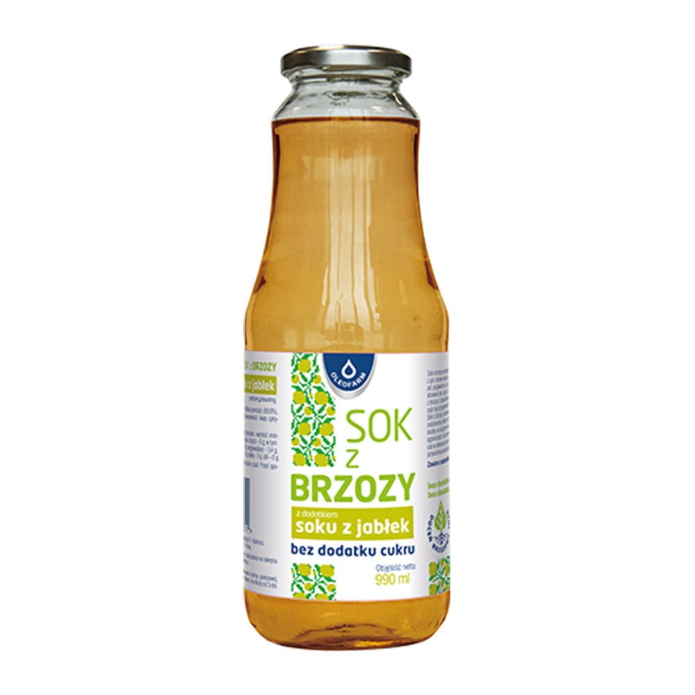 Jus de bouleau additionné de jus de pomme sans sucre 990 ml OLEOFARM