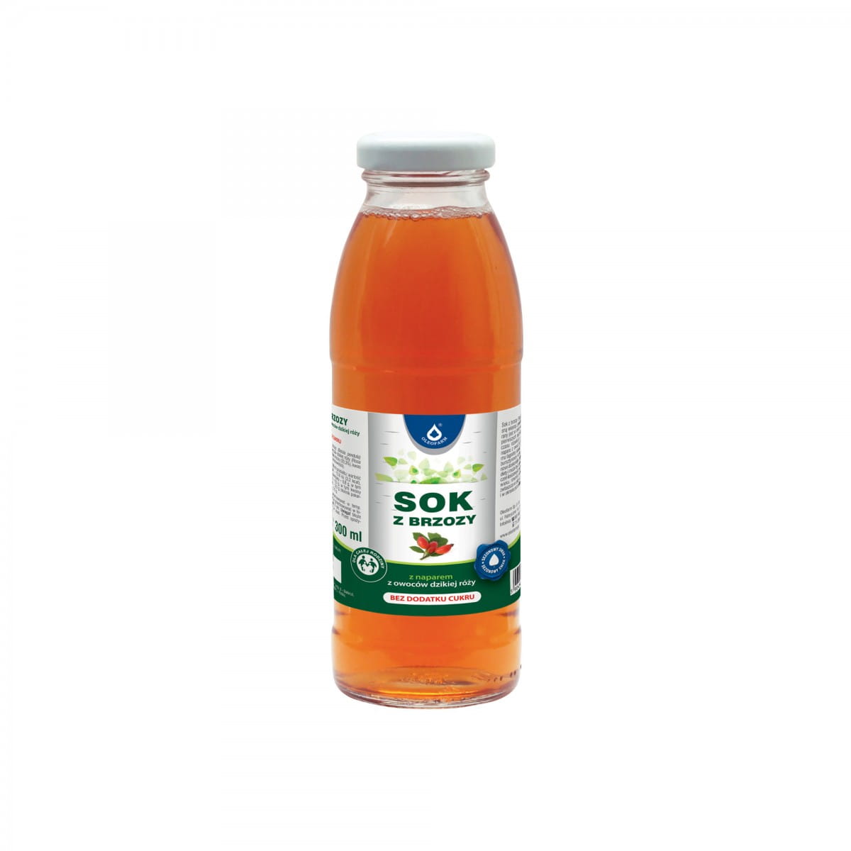 Jus de bouleau à la rose sauvage sans sucre ajouté 300 ml OLEOFARM