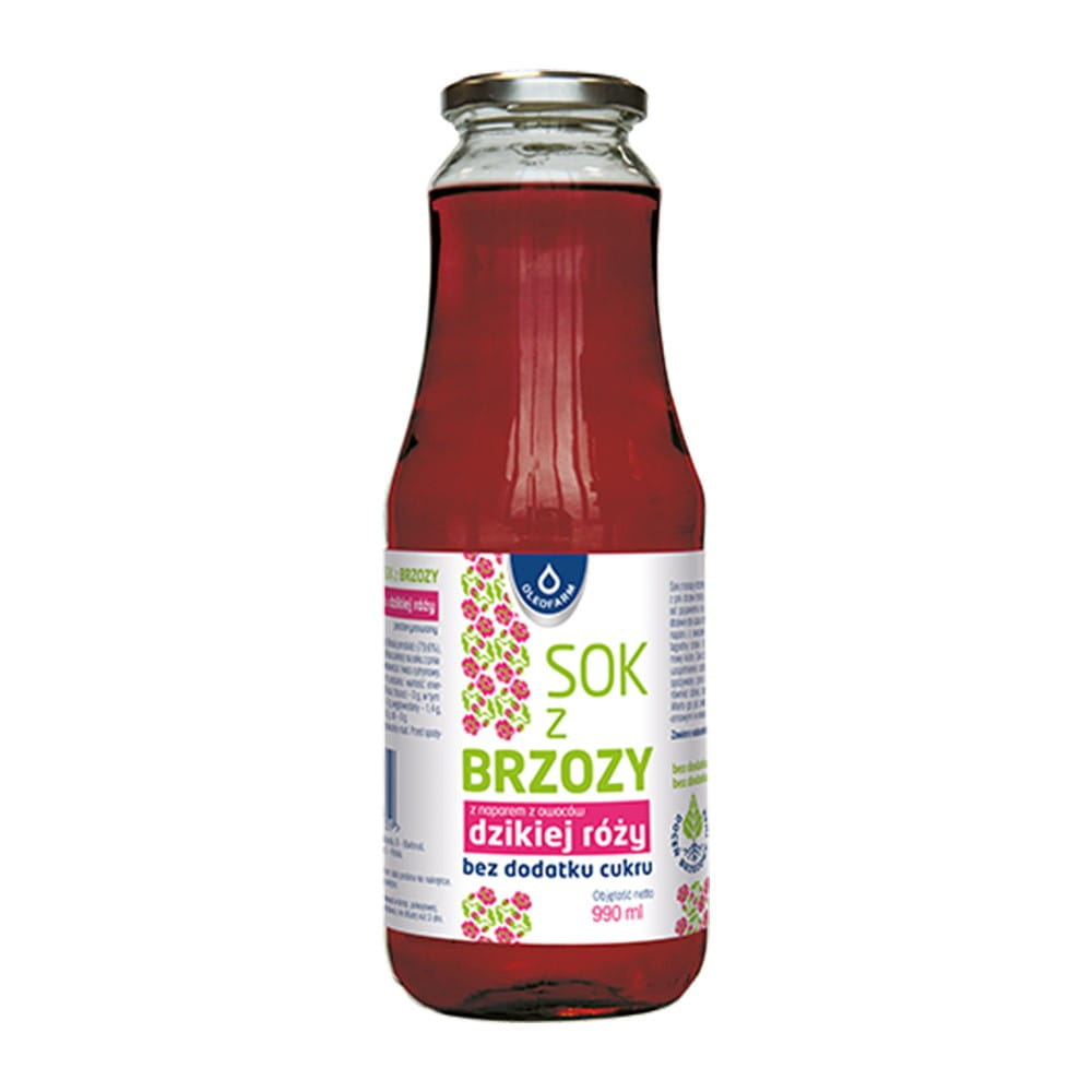 Jus de bouleau à l'infusion d'églantier sans sucre 990 ml OLEOFARM