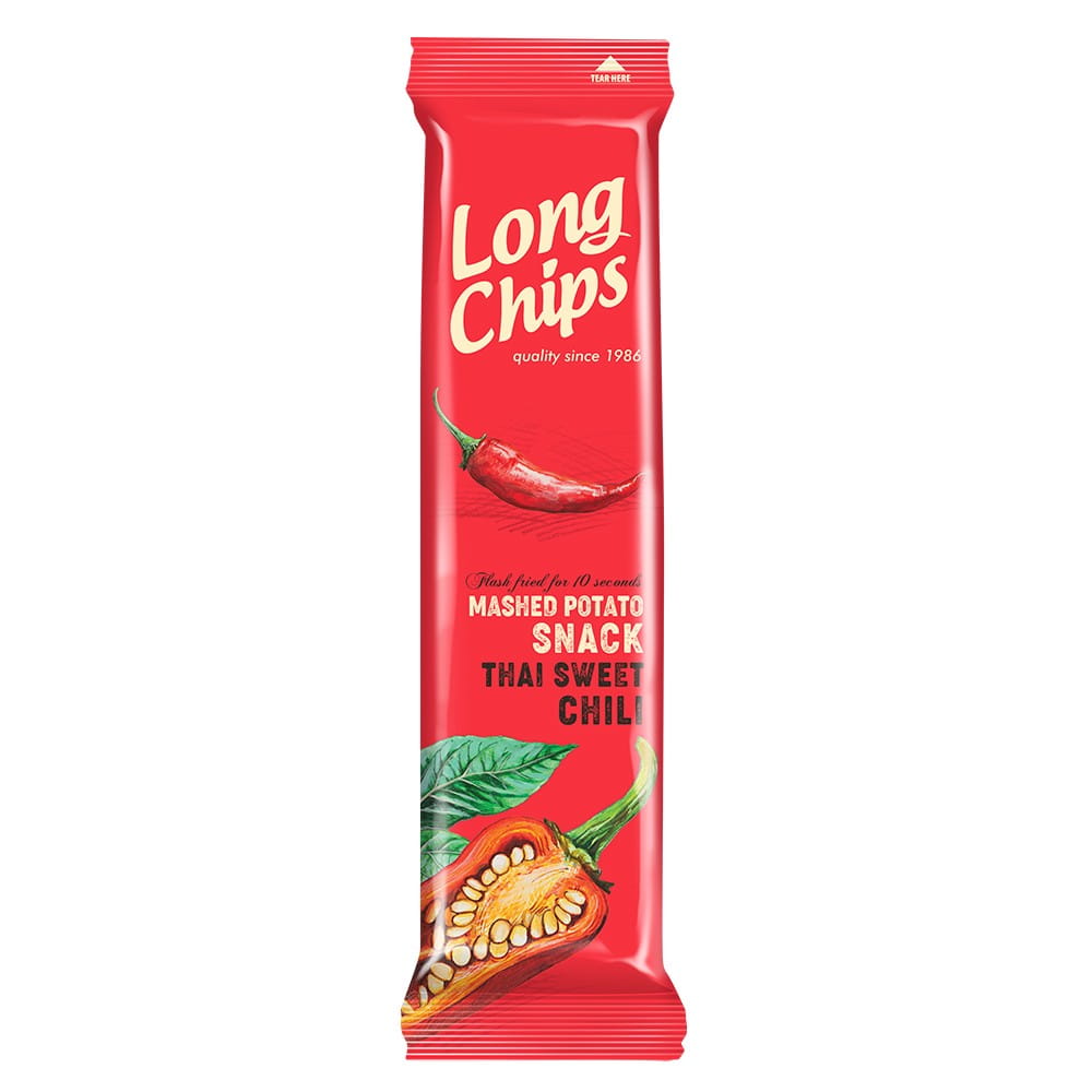 Chips de pommes de terre au goût de piment doux 75 g - LONG CHIPS