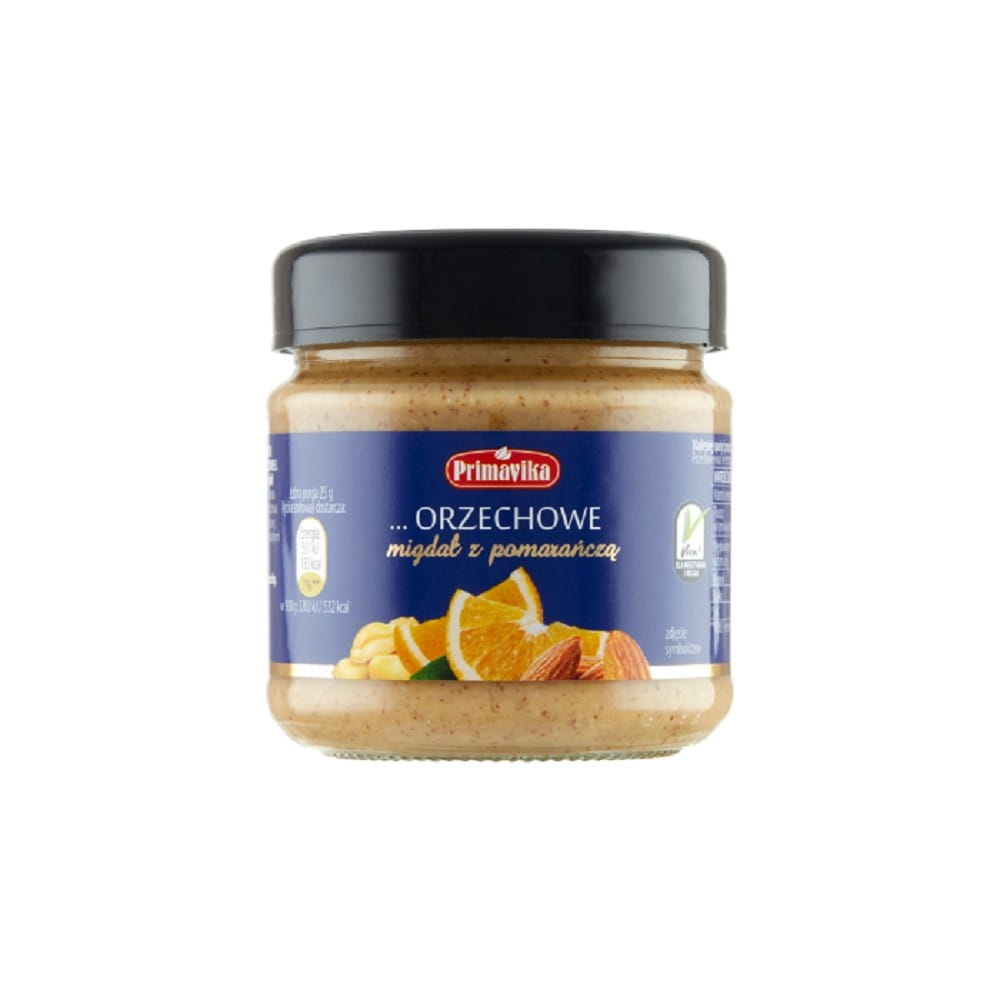 Beurre de cacahuète amande et orange 185 g PRIMAVIKA