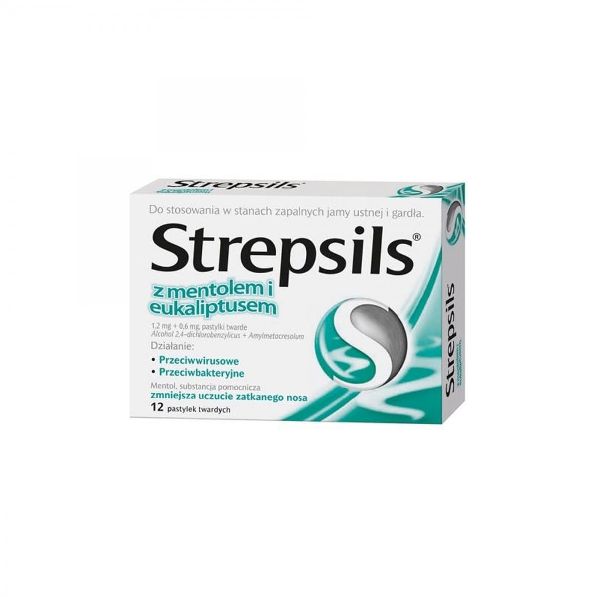 Strepsils menthol et eucalyptus 12 pastilles
