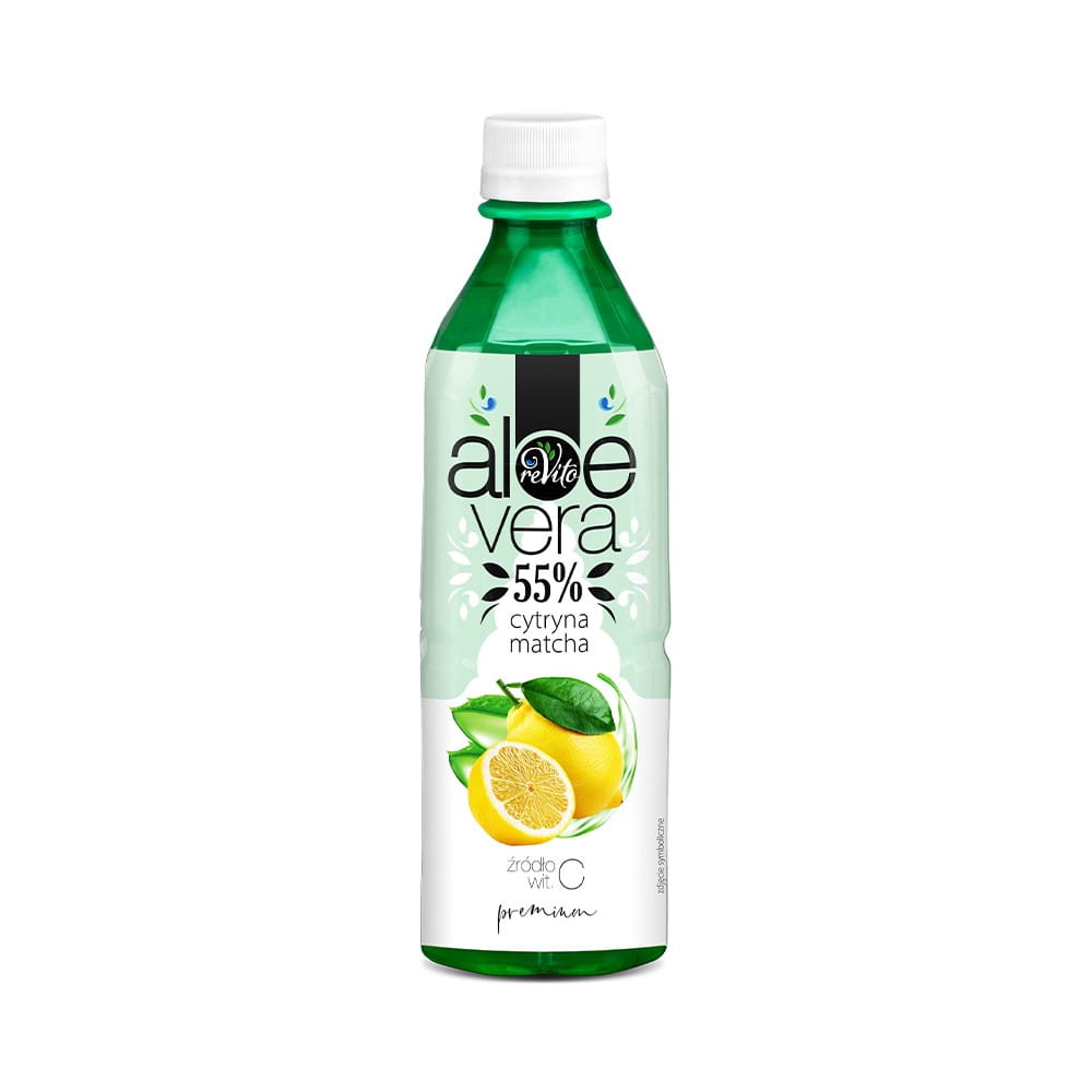 Boisson à l'aloe vera, citron et matcha 500 ml REVITO