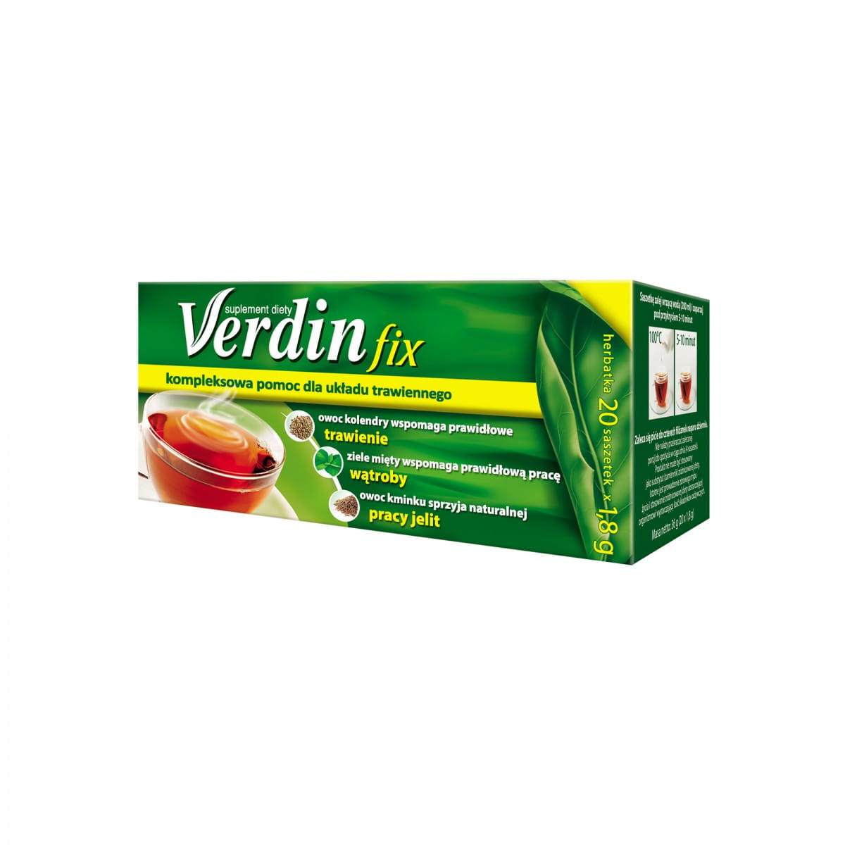 Thé fix aide pour le système digestif 20 sachets VERDIN