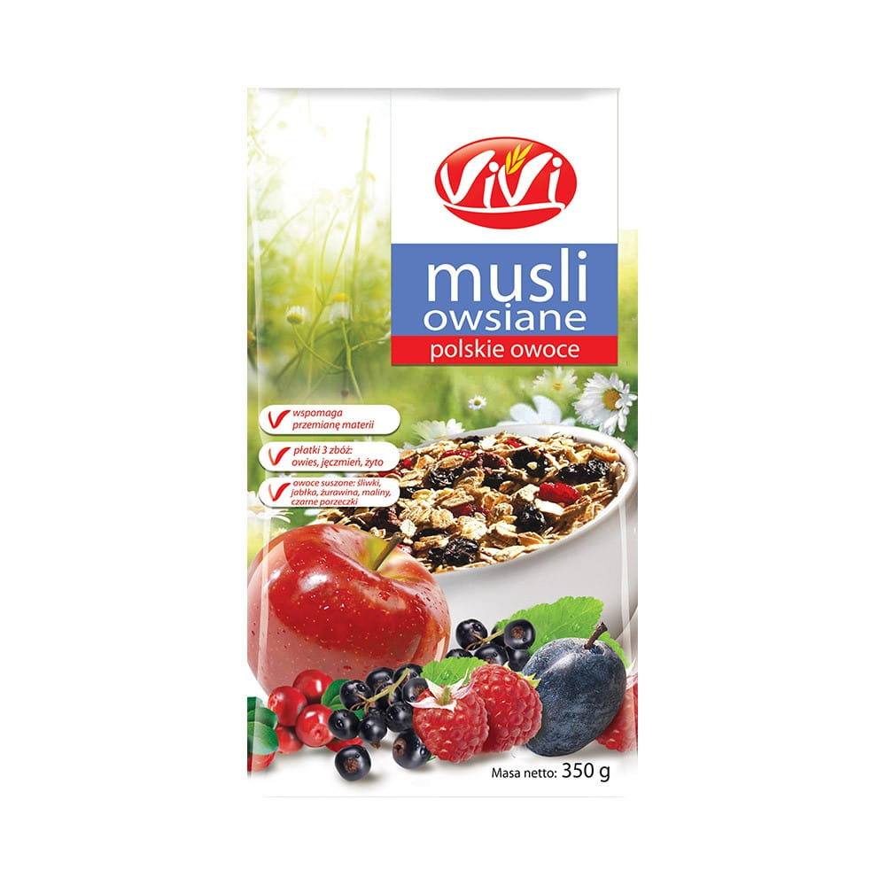 Muesli à l'avoine fruits polonais 350 g VIVI