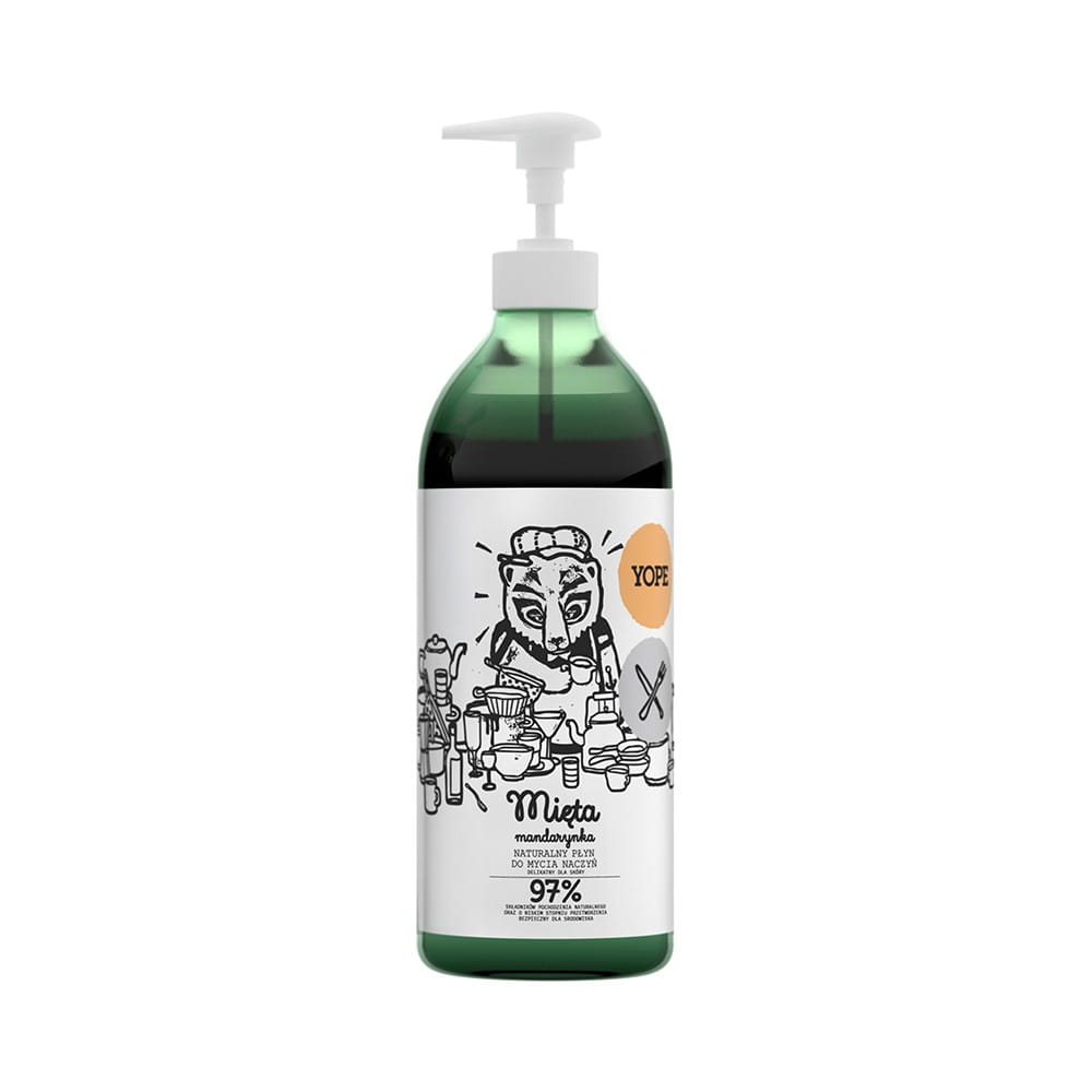 Liquide Vaisselle Naturel Menthe et Mandarine 750 ml - YOPE