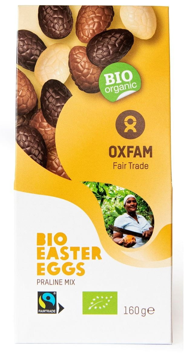 Chocolat pralinés Oeufs de Pâques mix commerce équitable BIO 160 g OXFAM