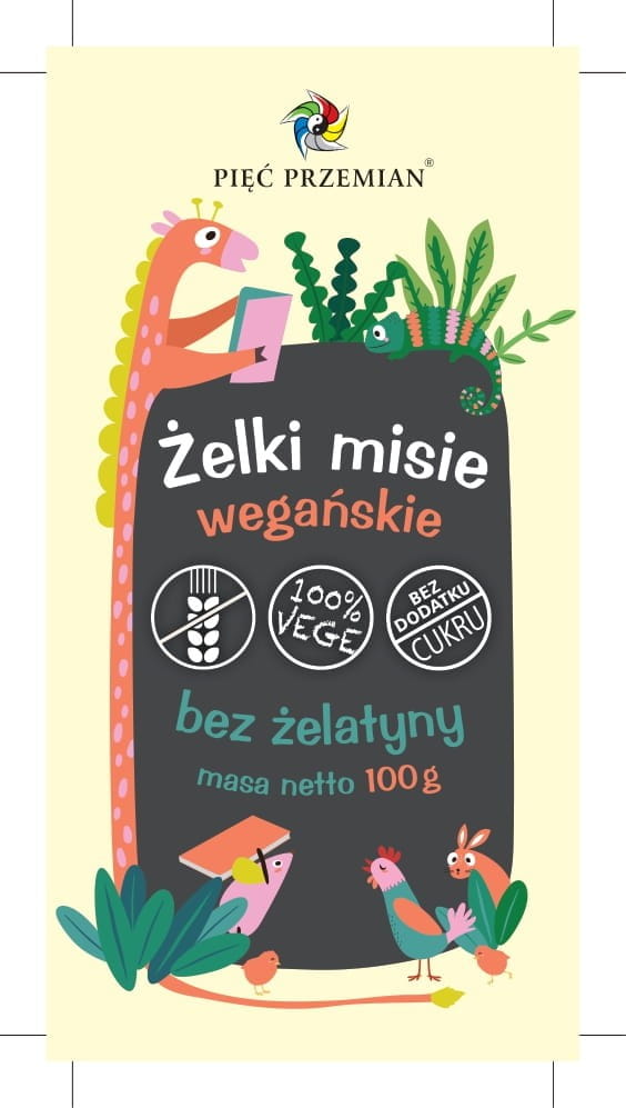 Jelly beans vegan sans ajout de gélatine ni de sucre 100g CINQ CHANGEMENTS