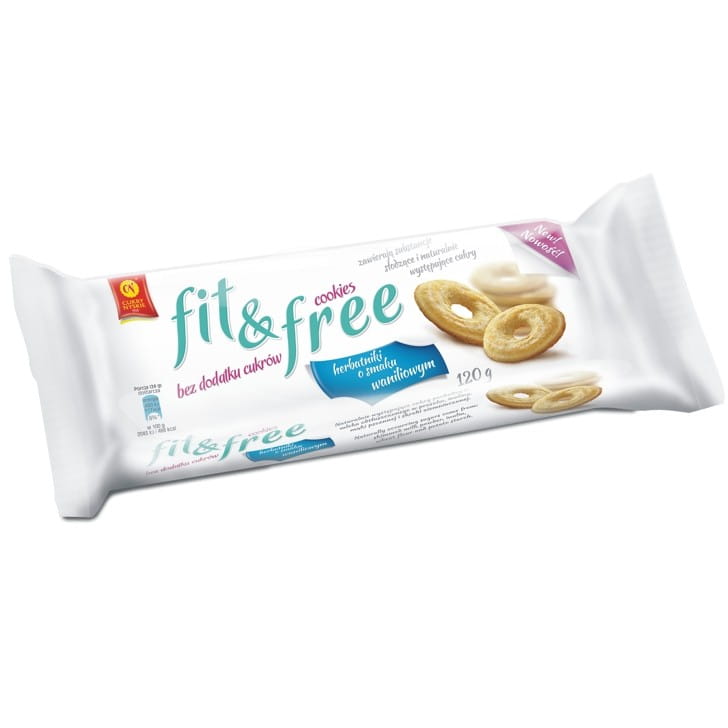 Fit & free biscuits vanille sans sucre 120g SUCRES