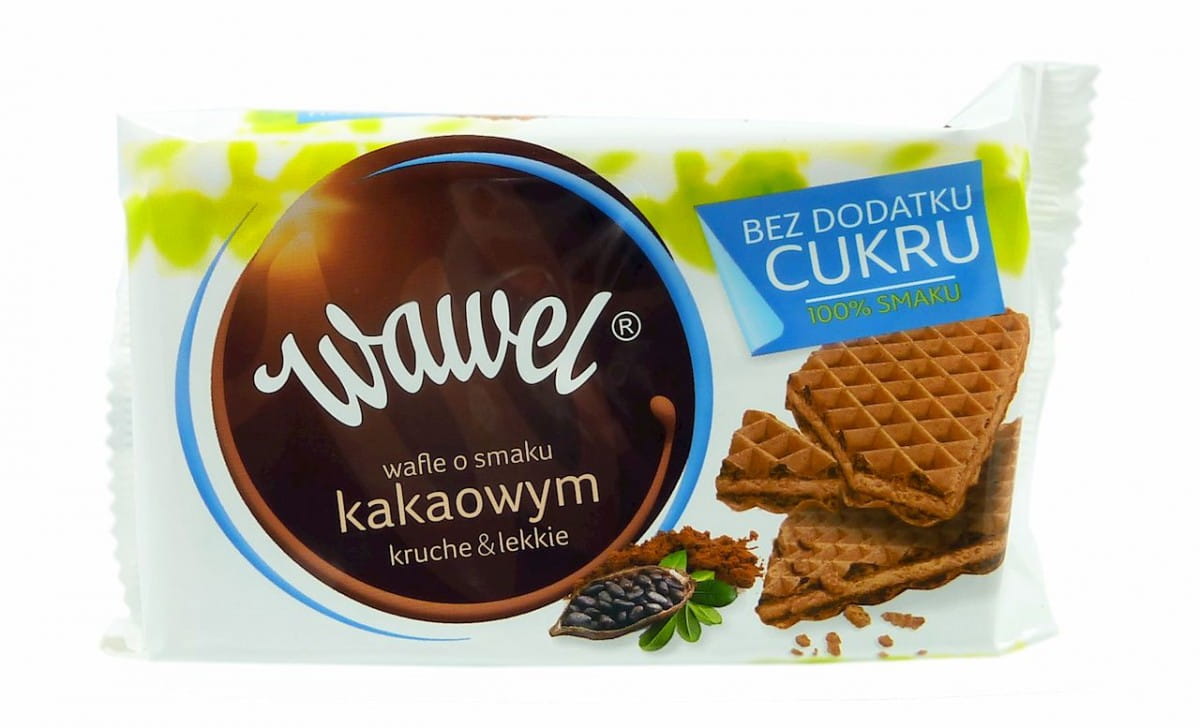 Gaufrettes au cacao sans sucre ajouté 110g WAWEL