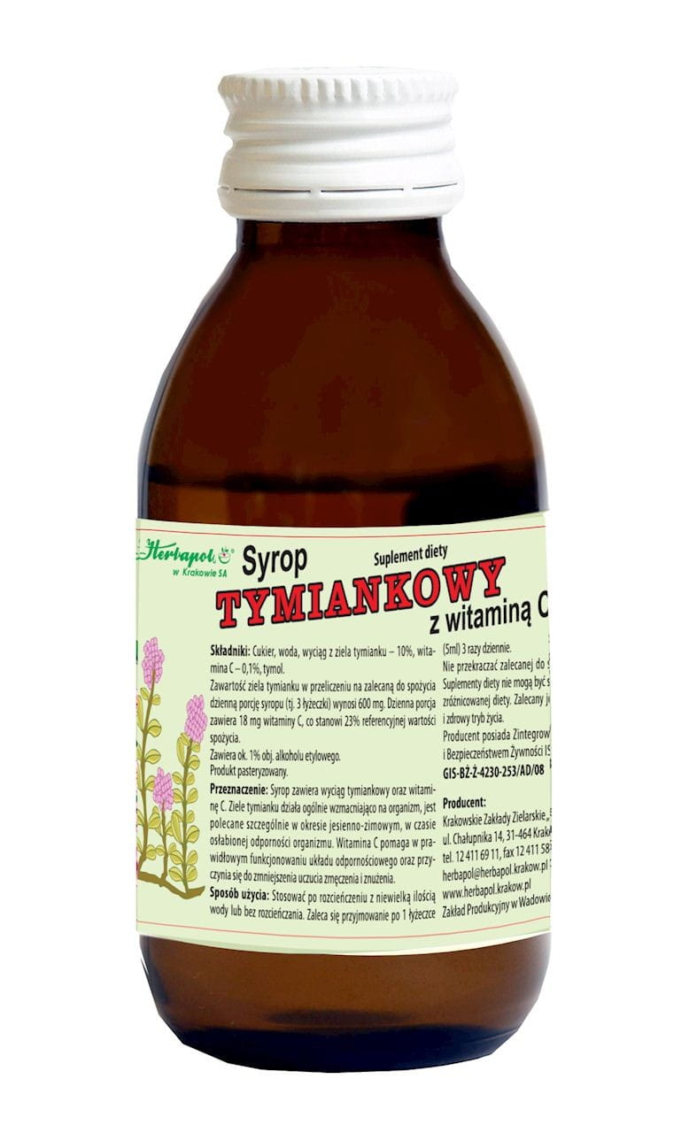 Sirop de thym + vitamine C 100ml HERBAPOL