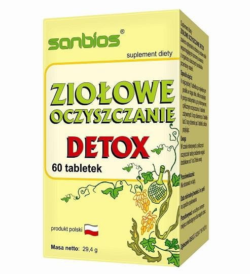 Nettoyant détox aux herbes 60 comprimés SANBIOS